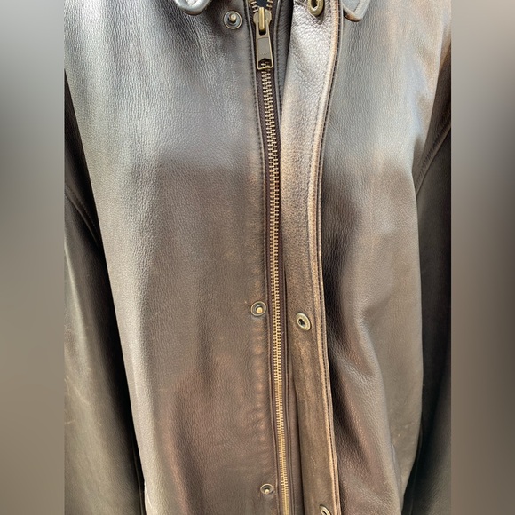 Eddie Bauer leather bomber jacket. SizeXL tall - Picture 5 of 14